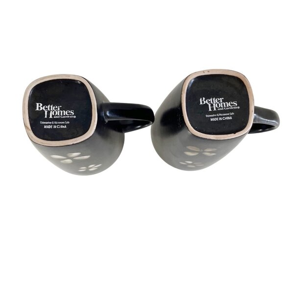 Sylvan Sprigs Stoneware Mug Set of 2 Better Homes and Garden Textured Flowers - Picture 6 of 7